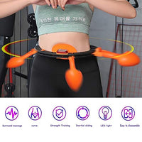 Smart Hula Hoop, 360 ° Rotating Fat Burning, Thin Waist Slimming Hula Hoop for Adults. Hula Hoop Kit.with Colorful  and Smart Counter,Adjustable Hula Hoop Belt Size (Side Light)