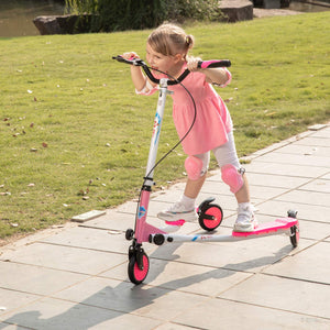 AODI Swing Scooter Adjustable 3 Wheels Foldable Wiggle Scooter Self Drifting for Kids/Adult Age 5 Years Old and Up