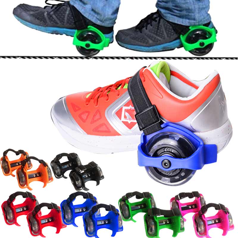 Scooter Wheels Outdoor Sports Roller Skates Adjustable Shoes Rollerblading Outdoor Children's Flash Roller Skates @Z238