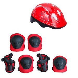 7PCS/Set Sport Toys Kids Roller Skating Helmet Knee Elbow Wrist Pad Protective Gear Set Comfortable Scooter Skate Sports Safety