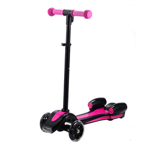 Creative Kids Children Flash Spray Scooter With Adjustable Handle Ride On Cars Sports Toy Child Skateboard Electric Scooter