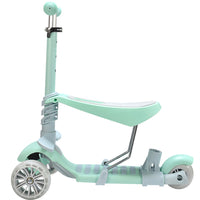 New Arrival 5 In 1 Double Mode Scooter With Three Wheels For Children Sit Ride With Light-Emitting Aluminium Alloy Kid Scooters